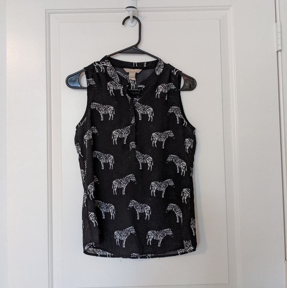 Banana Republic Sleeveless Black Blouse XS